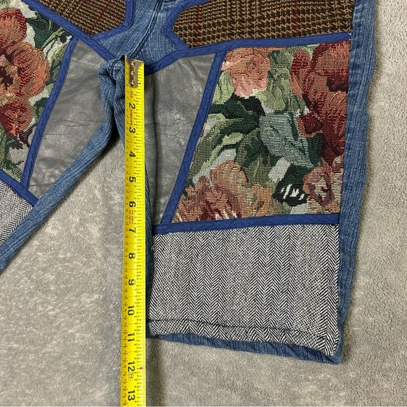 VTG Sasson Ooh La La Patchwork Denim Shorts 11” Size 10 - Picture 7 of 7